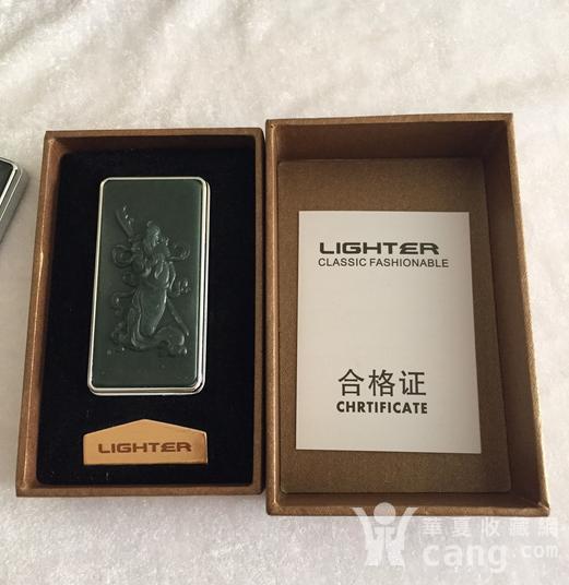 和田青玉关公挂件电子点烟器 usb充电打火机
